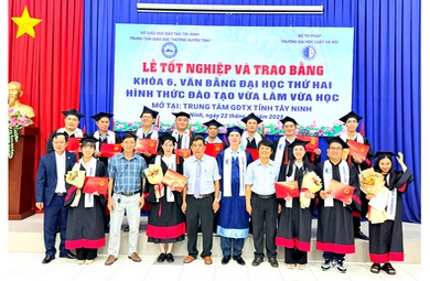 Lễ tốt nghiệp và phát bằng cử nhân lớp Luật VB2K6 - liên kết đào tạo với Trường Đại học Luật Hà Nội