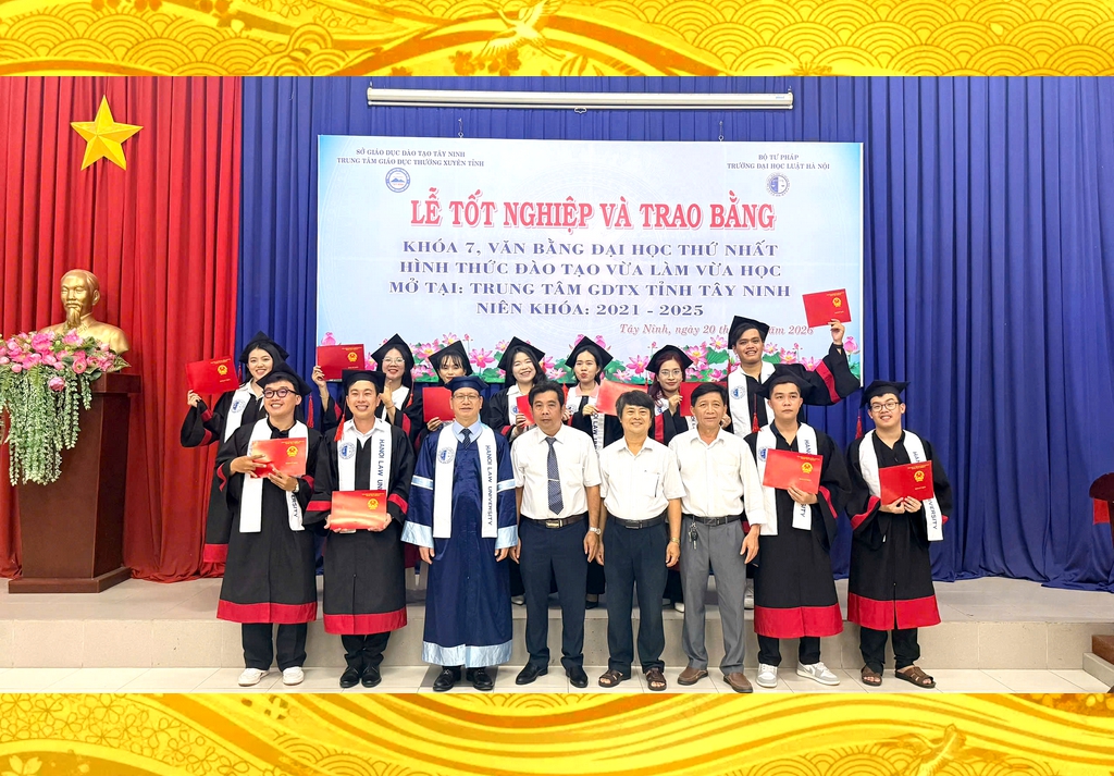 Bế giảng và phát bằng tốt nghiệp Cử Nhân Luật K7-VB1, liên kết đào tạo Trường Đại học Luật Hà Nội